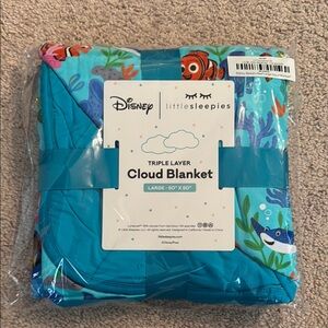 NWT- Little Sleepies Nemo’s Reef large cloud blanket